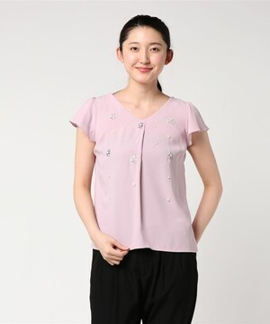 MISCH MASCH 装飾Vネックブラウス