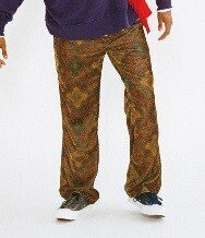 Needles String Cu Trouser - R/Poly Velvet / Damask Print