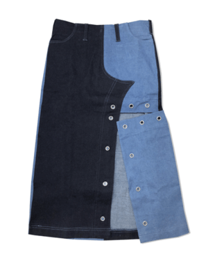 1991downtown Deconstructed Midi Skirt Blue