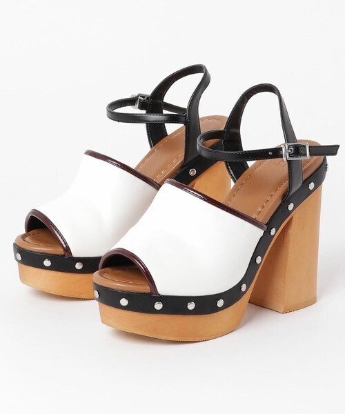 SLY WOOD HEEL CHUNKY SANDAL