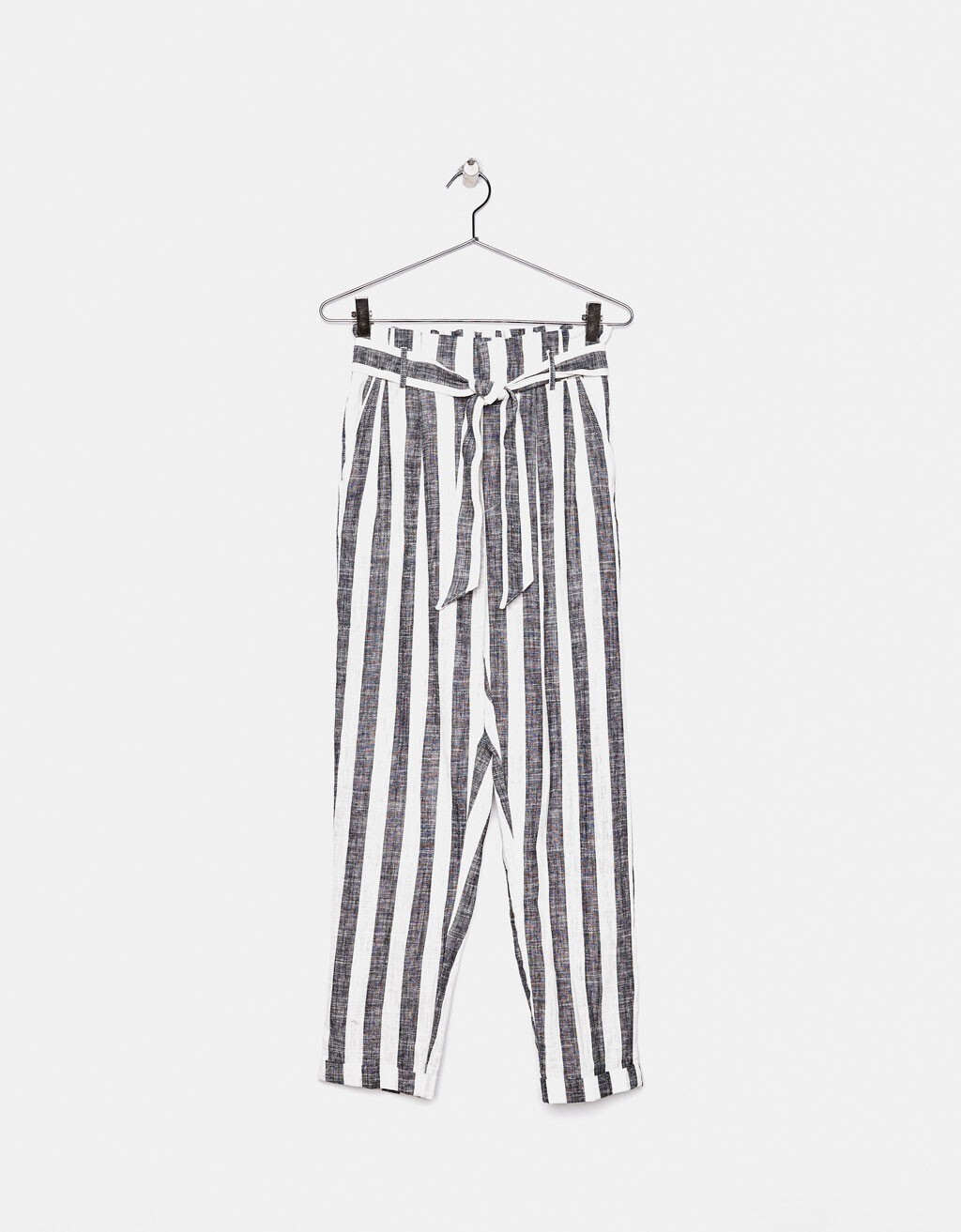 Bershka リネンペーパーバッグパンツ