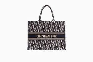 Dior 重ね刺繍入りディオールオブリークキャンバス “ディオール ブック トート” バッグ