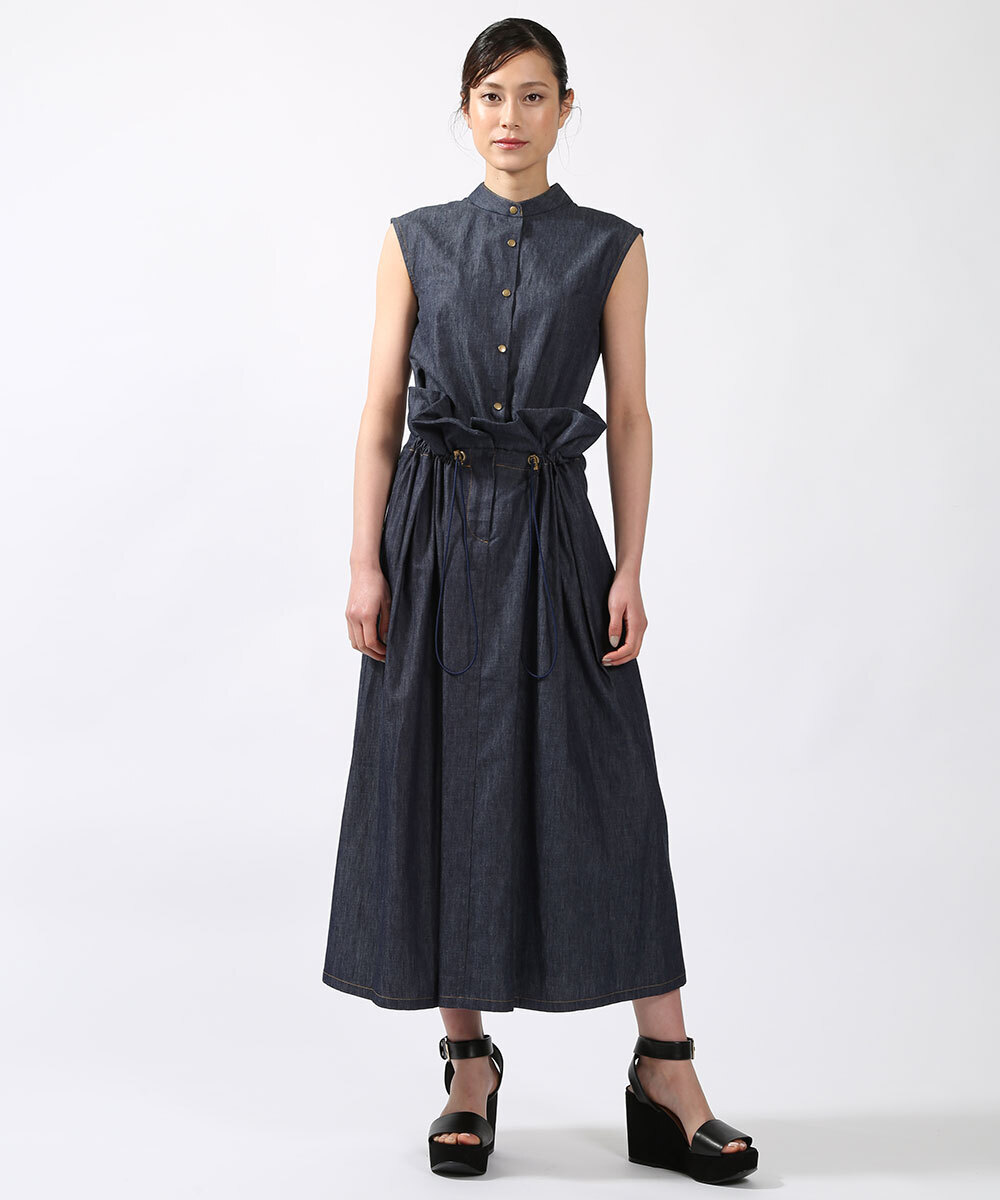 Yasutoshi Ezumi Denim collage one piece dress