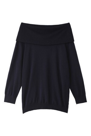 JILLSTUART ローランニットプルオーバーネイビー