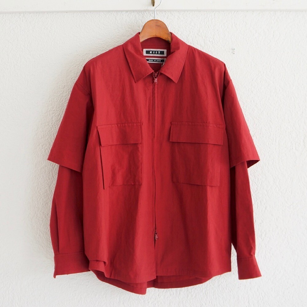 KIIT 2WAY DETACHABLE SLEEVE ZIP UP SHIRT BLOUSON