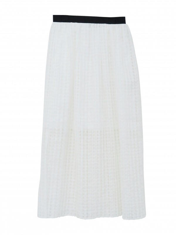 Honey mi Honey check pleats skirt