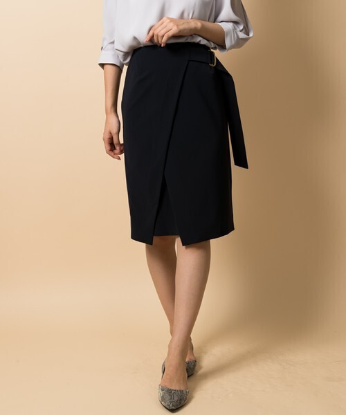 TONAL ストレッチツイルスリットスカート