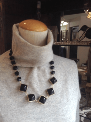 MIQUILA MIQUILA/MQ647 ヴィンテージキューブネックレスBK