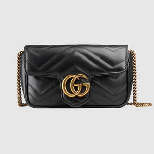 GUCCI 〔GGマーモント〕キルティングレザー スーパーミニバッグ