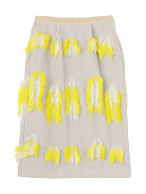 ELENDEEK SQUARE CUT JACQUARD SKIRT