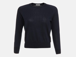 Aquascutum 【ホワイトレーベル】シルクコットンクルーネックニットトップス