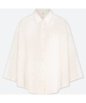 UNIQLO リネンブレンドブラウス(7 分袖)