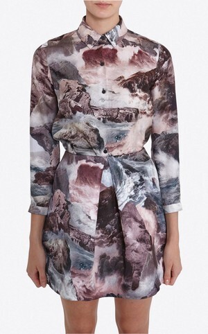 CARVEN シルクツイル　シャツ