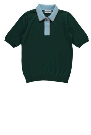 Essentiel Antwerp DARK GREEN KNITTED POLO
