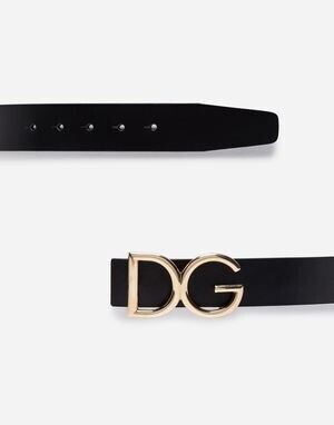 Dolce & Gabbana ベルト レザー ロゴプレート