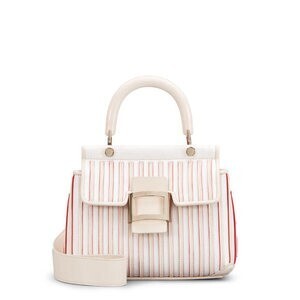 Roger Vivier Viv' Shirting Straw Cabas Mini
