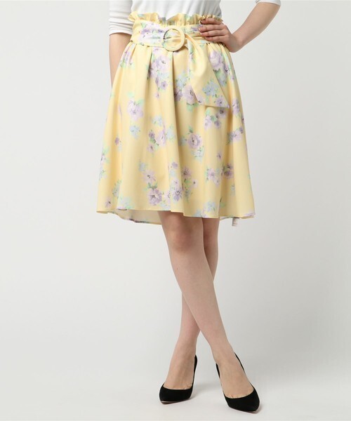 CECIL McBEE 花柄フレアスカート