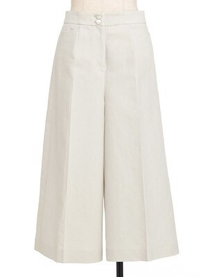 LESTERA コットンリネンワイドパンツ
