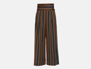 Aquascutum 【ホワイトレーベル】リキッドストライプワイドパンツ