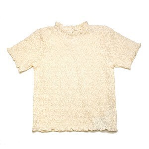 flower half shrink lace top