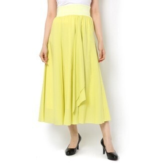 And Couture ウエストリブフリルロングスカート