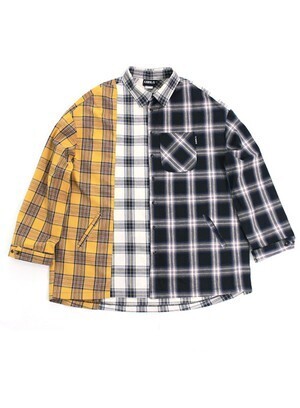 AJO AJOBYAJO Oversized Check Mixed Shirt