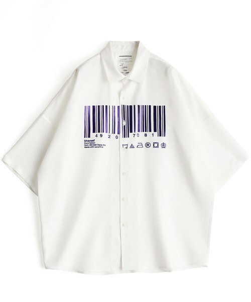 SHAREEF ”BARCORD” EMB. S/S BIG SHIRTS