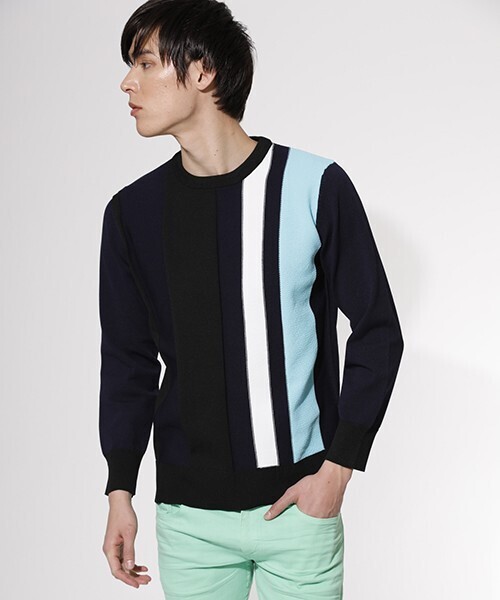 003 J.FERRY MEN エアリースイッチニットプルオーバー