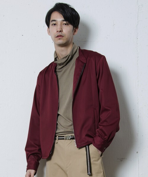 FACTOTUM サテンストレッチウォッシャブルライダースシャツ