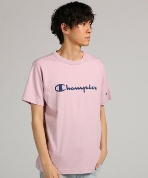 Champion 胸元ロゴ半袖クルーネックTシャツ