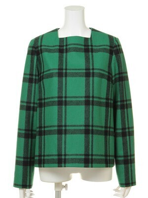 GREED International Compression　Wool　Check　Blouse