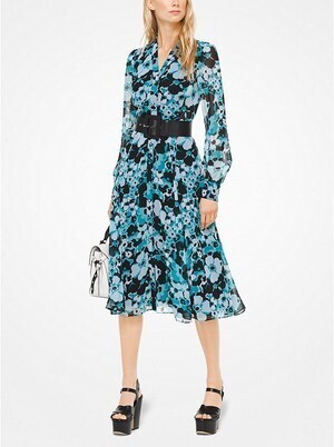 MICHAEL MICHAEL KORS Floral Chiffon Shirtdress