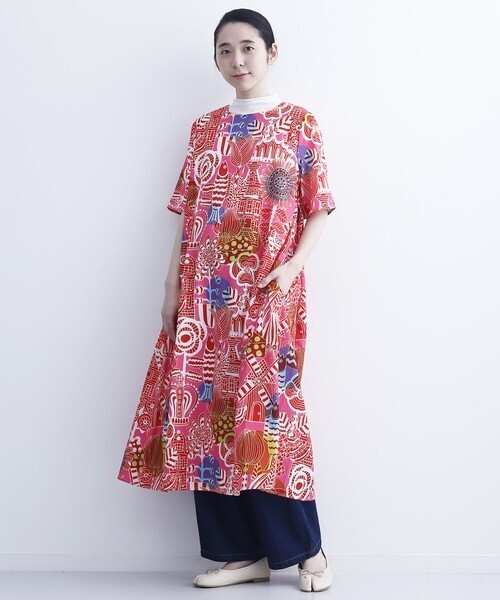merlot オランダのシンボル柄ワンピース7496