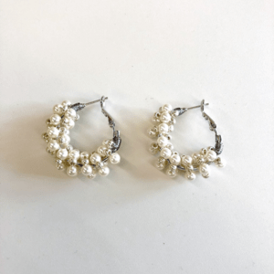 Milea パールフープピアス