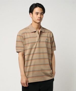 LACOSTE マルチカラーボーダーポロシャツ (半袖)