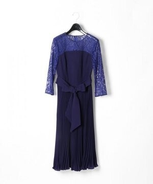 GRACE CONTINENTAL レース切替プリーツワンピース