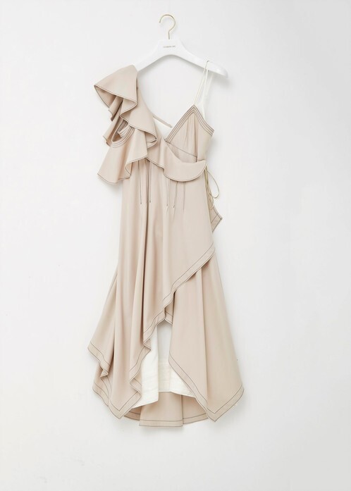 NUMBERCODE CONSTRUCT LAYERED RAPE COLOR SCHEME DRESS