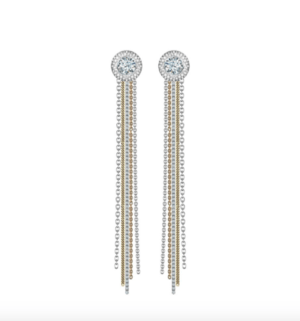 Forevermark ミルモア® ソリティア タッセル パヴェ イヤリング （ベゼル）
