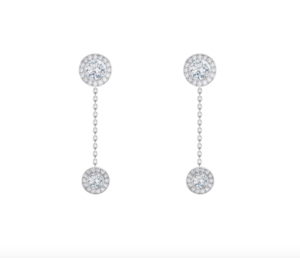 Forevermark フォーエバーマーク Two D® コレクション パヴェ ピアス