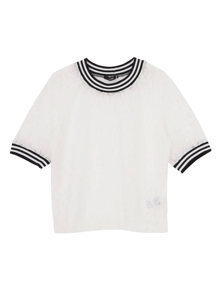 MURUA レースハーフスリーブトップス