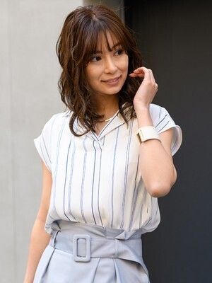 TONAL 開衿ノースリシャツ
