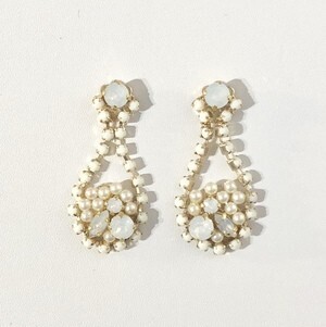 Milea ドロップ型スワロフスキーピアス・イヤリング