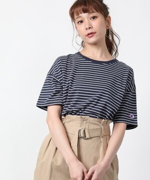 FREAK'S STORE Champion 別注 ビッグシルエットボーダーTEE