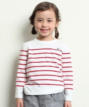 RUGGEDWORKS コアラ刺繍ボーダーロングTシャツ