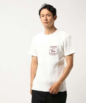 AVIREX BIG WAFFLE CREW NECK T-SHIRT
