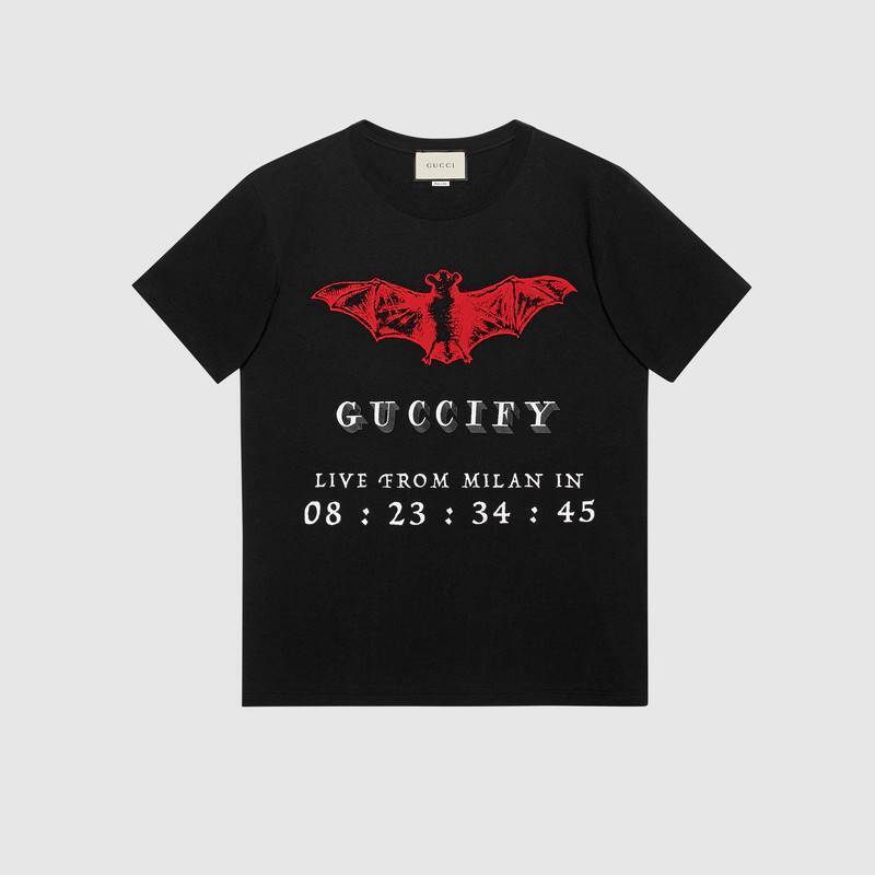 GUCCI "Guccify" インビテーション コットン Tシャツ