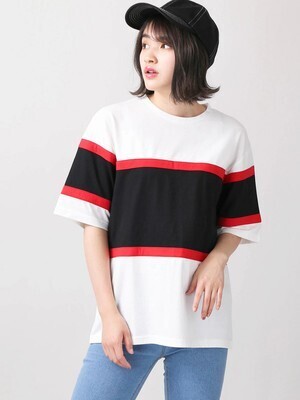 WEGO カラーパネルビッグシルエットTシャツ