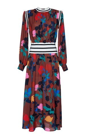 MSGM Floral Silk Dress