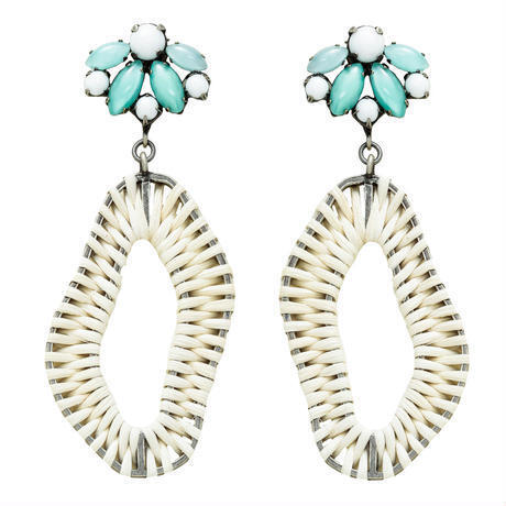 ADER FANTASIE rattan hoop pierce/earring