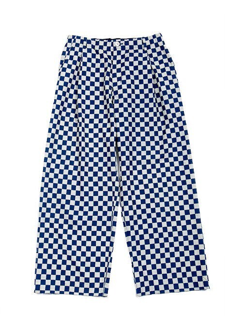 BLUE BLUE JAPAN タイプライター トラッドチェックキッチンパンツ